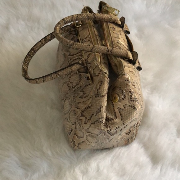 Preloved Steve Madden Snake Print Convertible Satchel Handbag Crossbody Strap. - Picture 1 of 11